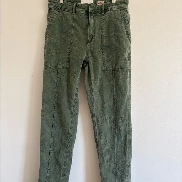 Anthropologie the wanderer green palm print pants - Picture 2 of 6